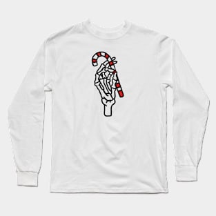 Skeleton Christmas Hand with candy Long Sleeve T-Shirt